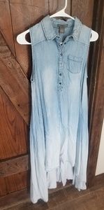 Chelsea & Theodore Ombre Denim Hi-Lo Dress